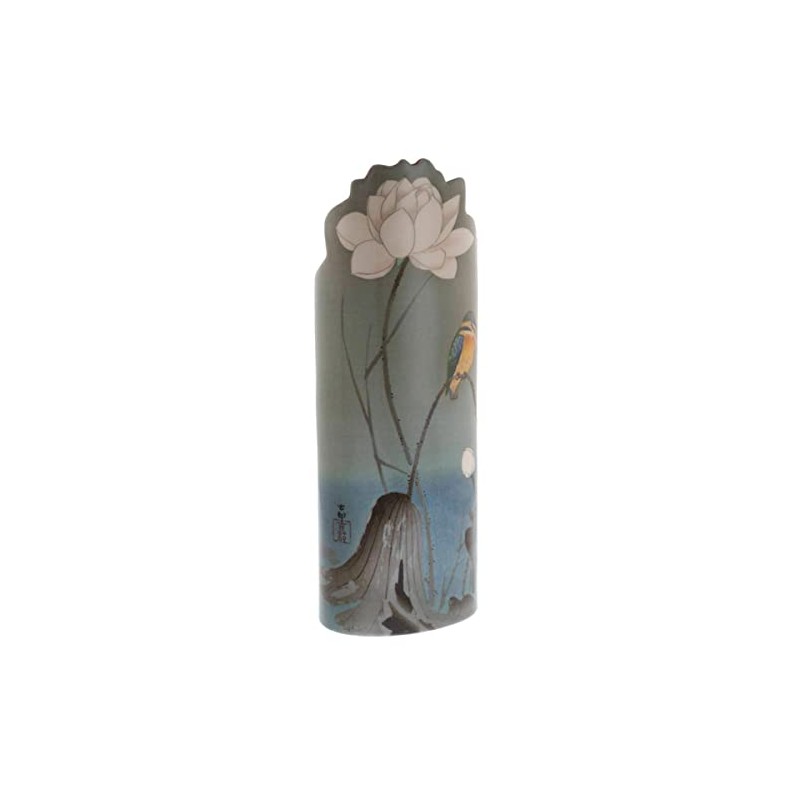 Kason - Kingfisher with Lotus Flower Vase