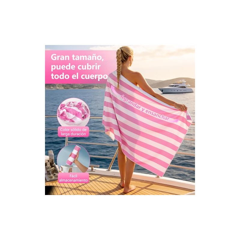 Toalla de Playa Alberca a Rayas,2pcs Toalla de Playa de