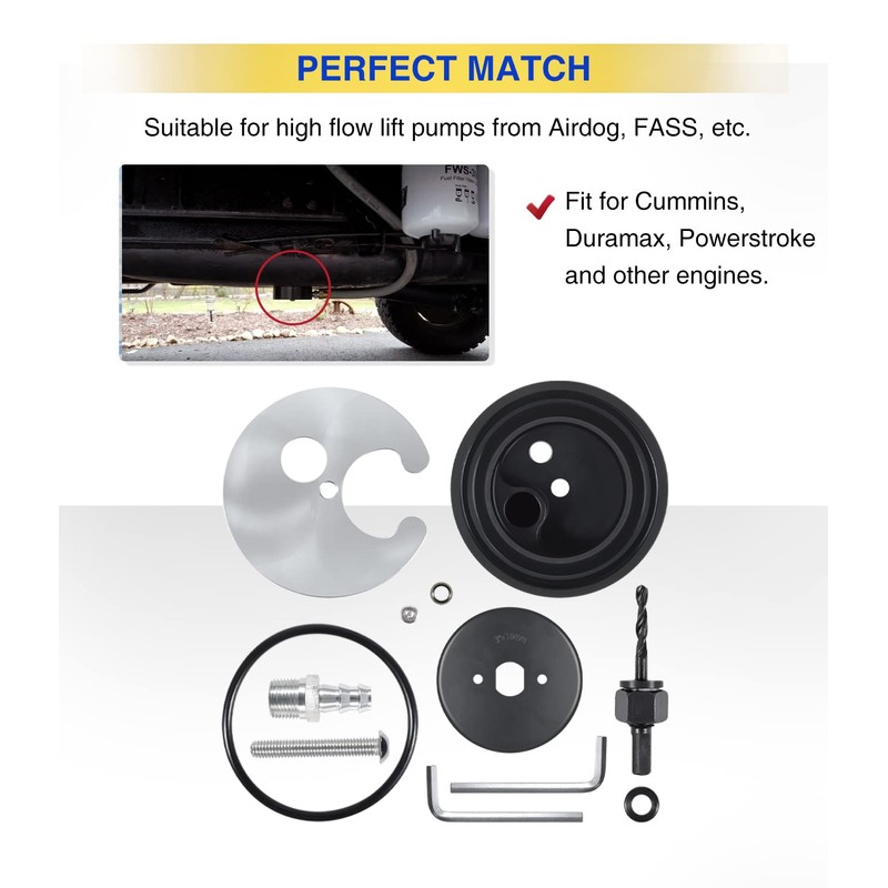 Diesel Fuel Tank Sump Kit Gas for FASS Airdog Fuelab