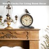 Sveudvdis Retro Mantel Clock, Table Top Bird Clock, Antique Metal