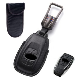 LETINGFAR Smart Key Case, For Subaru, Key Cover, Comfortable Texture, High Quality Key Holder, For B4, WRX, S4 STI Outback Forester Subaru, For Cars, Crazy Horse Leather, Genuine Leather, Black