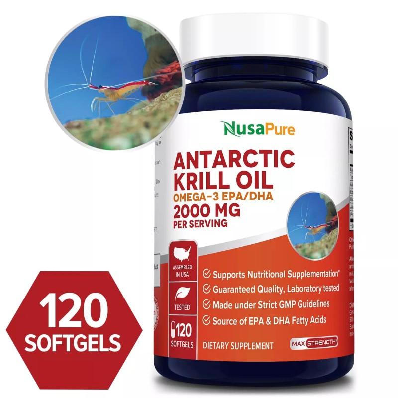 NusaPure Antarctic Krill Oil 2000 mg per serving | 120