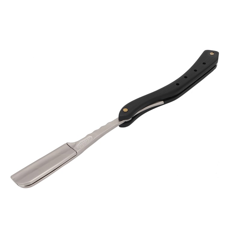 Men's Straight Edge Razor Zinc Alloy Wooden Handle Razor for