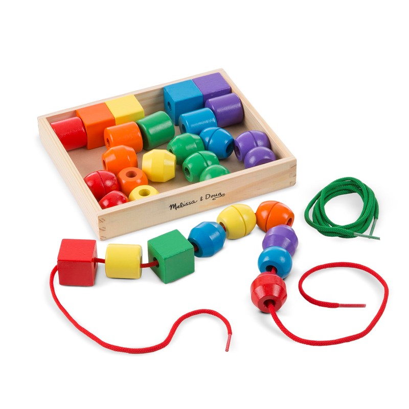 Melissa & Doug Primary Lacing Beads - Educational Toy with