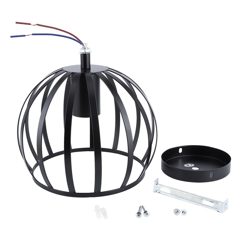 E27 Rustic Cage Chandelier Pendant Light Ceiling Lamp Shade for