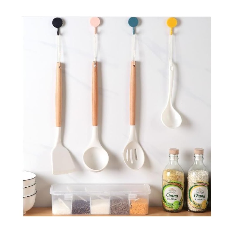5Pcs Decorative Self-Adhesive Wall Hooks Cute Utility Hooks,Key Hooks for