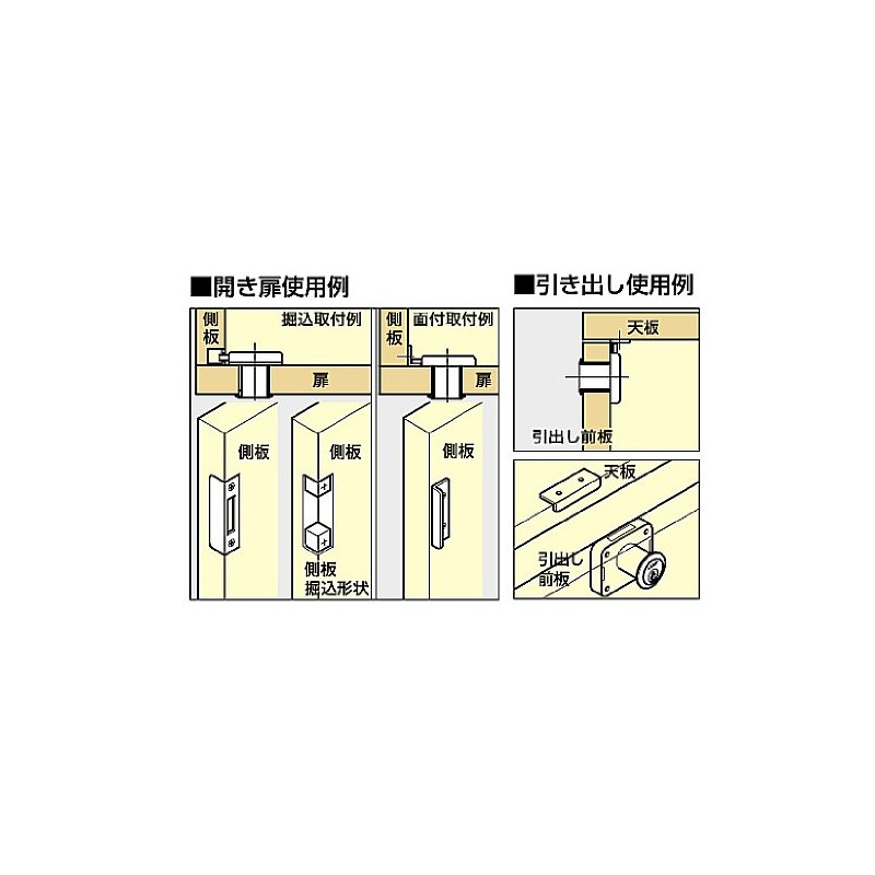 スガツネ工業 ランプ印 L型アングル受座 面付錠用 LA16