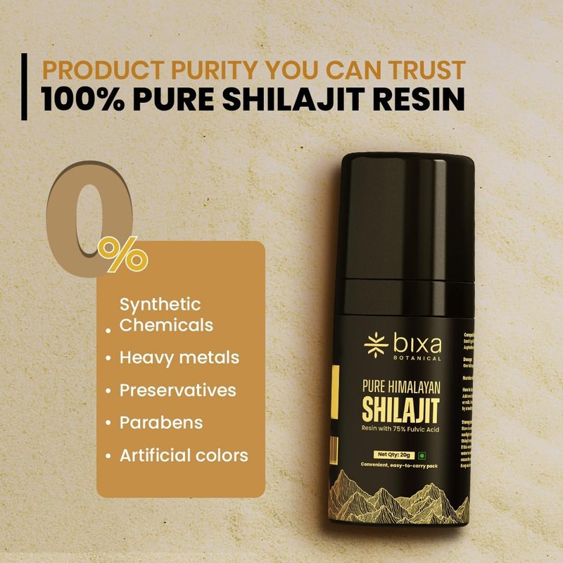 bixa BOTANICAL Pure Himalayan Shilajit Resin 20gm