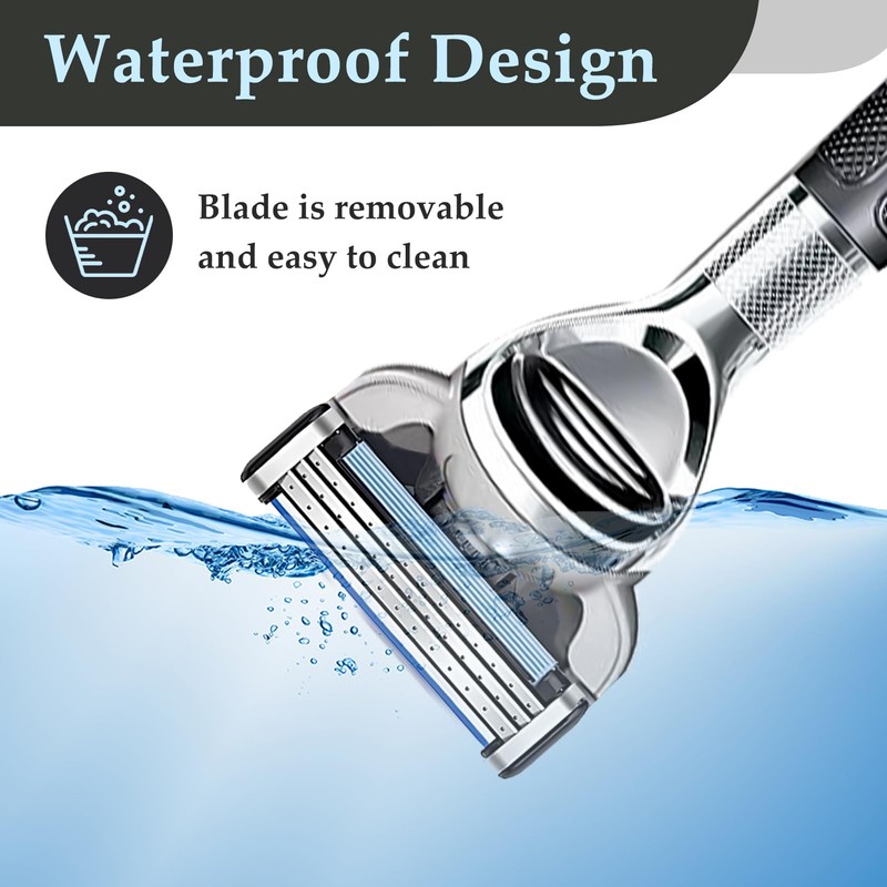 16 Pcs Razor Blades Compatible with Mach 3 for Men,