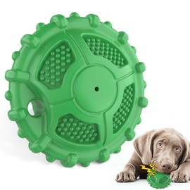 MASBRILL Indestructible Dog Toys for Aggressive Chewers, Squeaky Tough Chew Toy Long Lasting for Small Medium Large Breed, Milk Flavor Interactive Teething Toy for Dog Birthday Present, Green