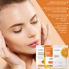 Vitamin C Gel Maske,Kurkuma-Vitamin-C-Ton-Maske,Vitamin C Tuchmaske,Vitamin-C-Maske,Glättet und Hydratisiert mit Glow-Effekt,