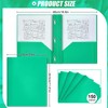 Yeaqee 150 Pack Pocket Folders with Prongs Heavy Duty Plastic