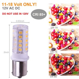 LEMENG BA15S LED Bulb S8 SC 3W 2700K Warm White DC Bayonet Single Contact Base 1156 1141 93 for 12V 24V Landscape Truck Car RV Camper Marine Boat Trailer Light-6 Pack