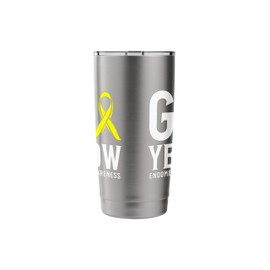Go Yellow Endo Endometriosis Awareness Women Gifts for Mom Stainless Steel Insulated Tumbler