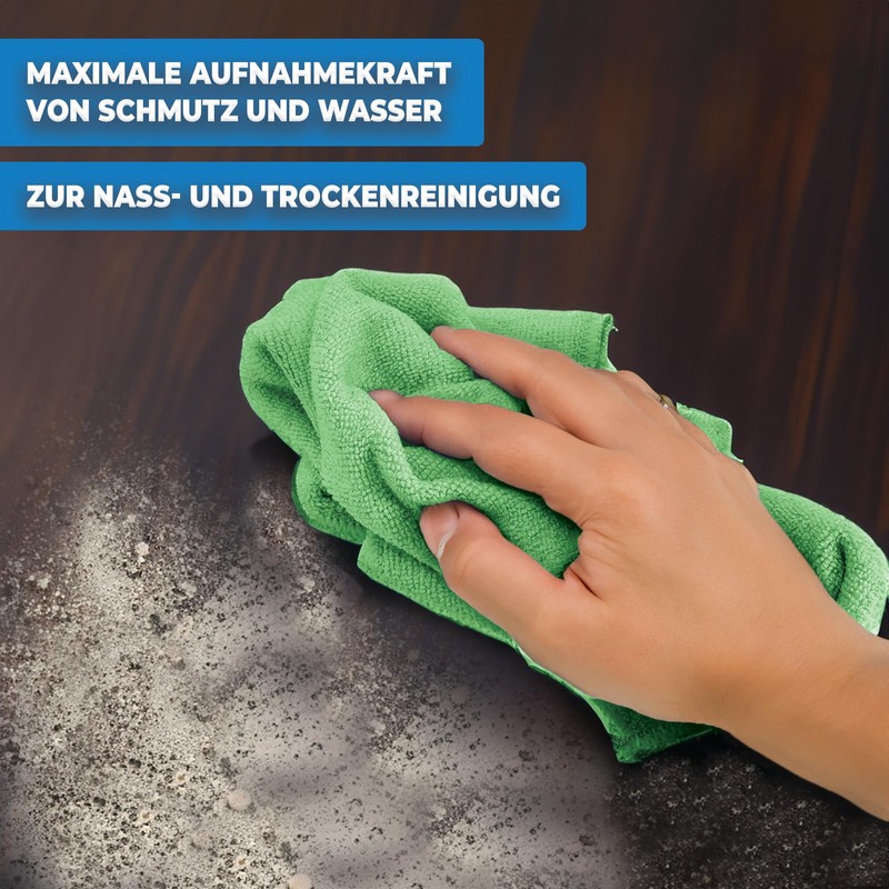 limpando 10 x Microfibre Cloths - 40 x 40 cm