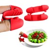 1 Pair Mini Silicone Finger Oven Mitts Heat Cold Dirty
