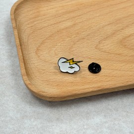 Lightning And Clouds Brooch Rocket Ship Badge Fan Cosplay Jewelry Video Game Peripheral Gifts Drip Oil Painted Enamel Pins Suitable for Hats Jackets Canvas Bags