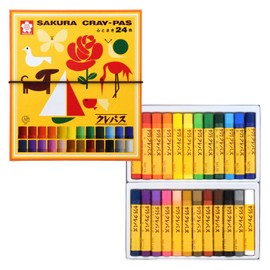 Sakura Crepas LP24R Crepas 24 Colors with Rubber Band