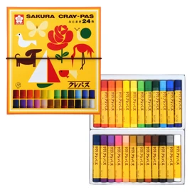Sakura Crepas LP24R Crepas 24 Colors with Rubber Band