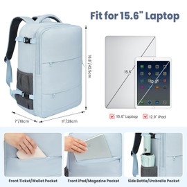 BAGAIL Travel Backpack, Light - Waterproof - USB Port, Quick Check Hand Luggage Backpack, Cabin Bags and Underseat Carry-Ons, Great to Use as Laptop Backpack or Casual Backpack