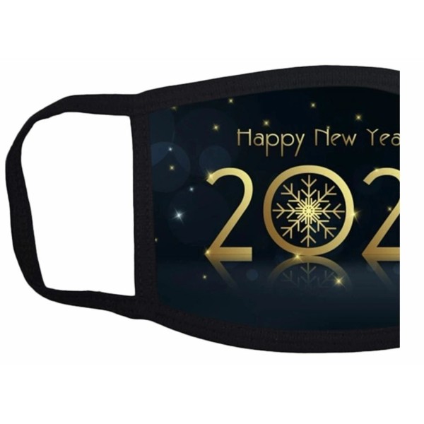 Unbranded 2021 Happy New Year Snowflake Adult Washable Reusable Face