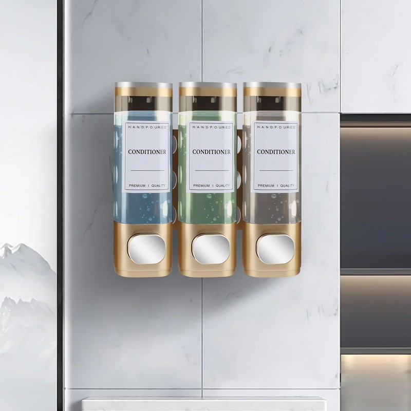 MEKOTRIN Shampoo and Conditioner Dispenser, Shower Soap Dispenser Wall Mounted