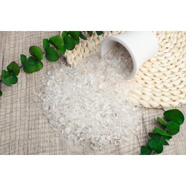 ZHIYUXI 1 lb Clear Quartz Crystal Chips Bulk Fish Tank Decorations Aquarium Rocks Gravel Vase Filler Stones Crystals for Candle Making Witch Kit Gravel for Plants Quartz Sand Terrarium Supplies
