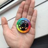 Creative Color Wheel Enamel pin, The Spinning Wheel Moves Nicely，Color