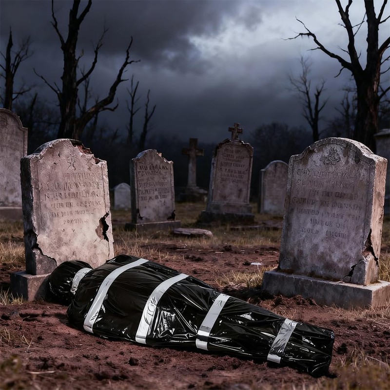 5ft Dead Body Halloween Prop with Air Pump, Hanging Corpse,