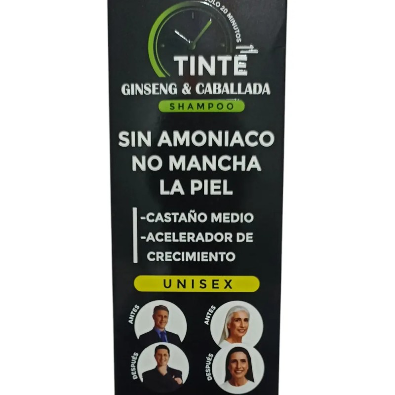 Shampoo Tinte Ginsen & Caballada Acelerador Color Castaño