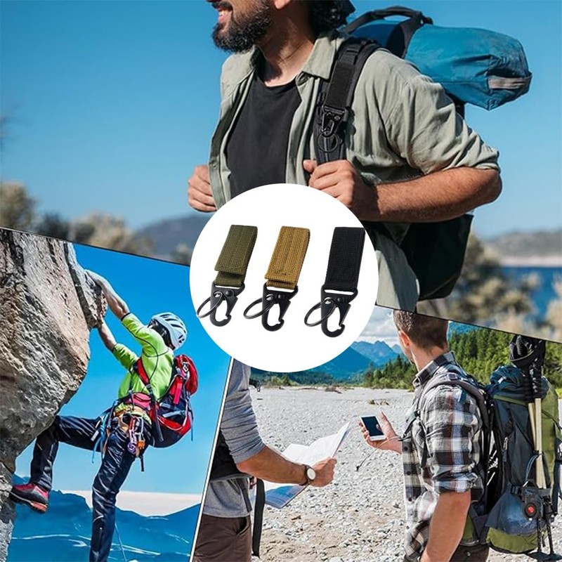 Keychain Carabiner Key Fob, Pack of 3 Key Fob Belt