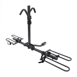 Rockland Foldable 2-Bike Rack, 80 lbs Capacity, Hitch Mount Bike Rack, Fits up to 2.5" Tire Width and 50" Wheelbase, Bike Carrier Rack for 1.25" and 2" Receiver for Cars SUVs Vans RVs