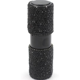 Bestbling Crystal Rhinestone Empty Portable spray bottle, Cosmetic Perfume Spray Bottle Spray Essential Oil Bottle Glass Perfume Bottle 15ML (Black)