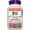 Webber Naturals Vitamin B12 250 mcg Methylcobalamin, 200 Sublingual Tablets