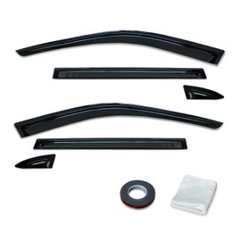 Mengjiesi Side Window Visor 6 Piece Set for Toyota RAV4 2019 2020 2021 2022 2023 2024 2025 Safe RAIN Out-Channel Guard Deflector Vent(for RAV4 19-25 6-Piece Set)