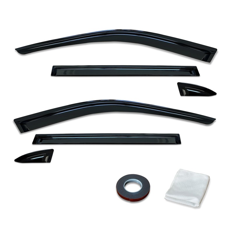Mengjiesi Side Window Visor 6 Piece Set for Toyota RAV4