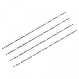 sourcing map 2 Pairs Knitting Needle Set, 4mm Diameter 9.84 Inches Length Stainless Steel Double Pointed Sweater Needles for Handmade Projects DIY Knitting