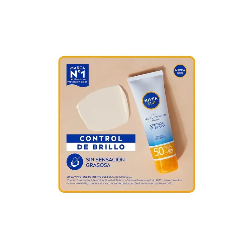 Protector Solar Facial Nivea Sun Control Brillo Fps50 50ml Nivea