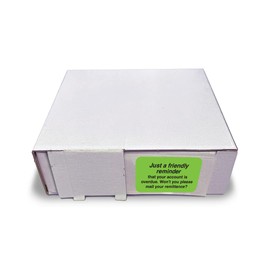 Just a Friendly Reminder Overdue Account Stickers, Doctor Stuff Billing & Collection Labels for Veterinary Offices, Fluorescent Green & Black, 250 Labels/Roll, 1-1/2” x 7/8” – Dispenser Box Included