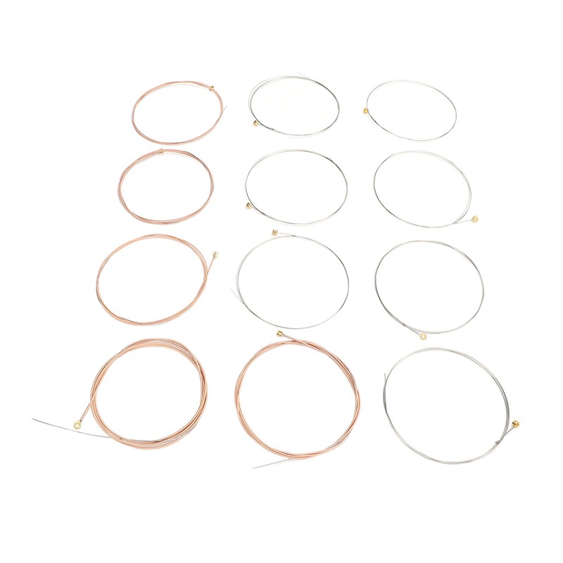 12 Pcs Acoustic Guitar Strings 12‑52 Gauge Phosphor Bronze PU