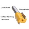 Router Bit Set 1/4 inch Straight Router Bit 5pcs Double