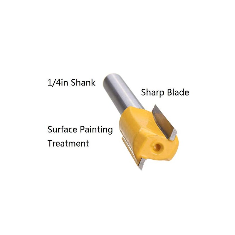 Router Bit Set 1/4 inch Straight Router Bit 5pcs Double