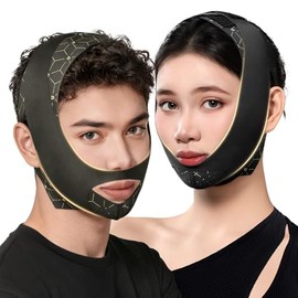 Reductor de papada con correa para la barbilla, cinturones tonificadores faciales ajustables, cintas faciales reutilizables para lifting, moldeador de mandíbula antideslizante, máscara facial