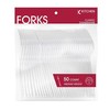 Basic Cutlery Collection 50-Count Medium Weight Clear Plastic Forks |
