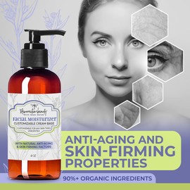 RESURRECTIONbeauty Facial Moisturizer | Unscented Day Or Night Face Cream Base With Natural Anti-Aging Ingredients | Organic Moisturizer, 4 oz - 4 PACK