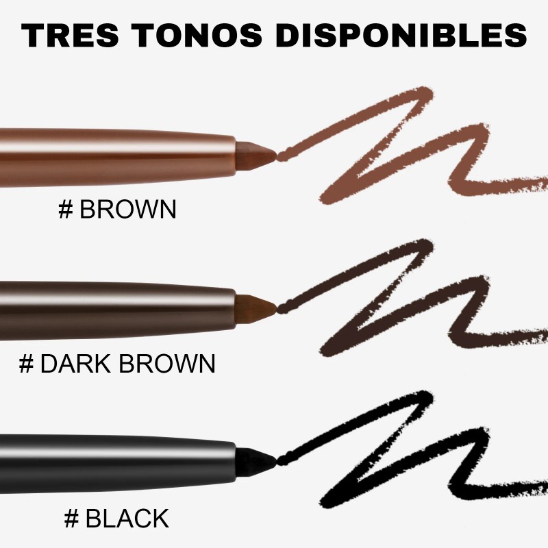 Heci 3 Colors 1set Waterproof Eyeliner Pencil Vegan Organic Smudge-Proof