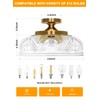 Slypadan Semi Flush Mount Ceiling Light, 12 Inch Large Gold