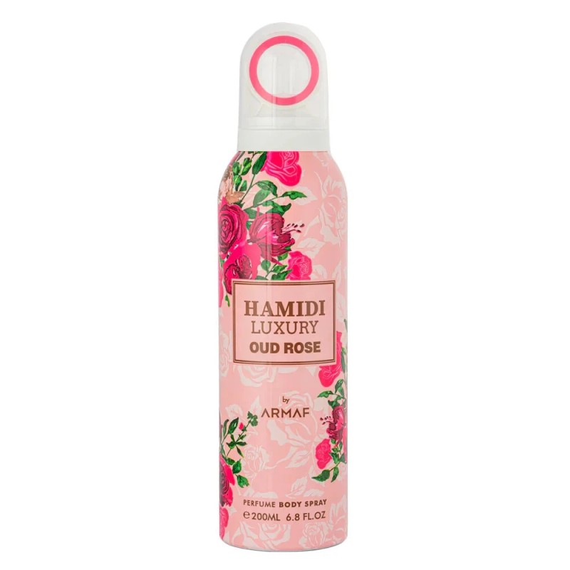 Hamidi Luxury Oud Rose Perfume Body Spray 200ml Alcohol Free