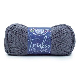 (1 Skein) Lion Brand Yarn Truboo Sparkle Yarn, Thunder