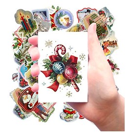 Large Stickers (each sticker 2.5x3.5, pack 8 pcs) Vintage Christmas Pictures FLONZ Illustrations Drawings by Flonz